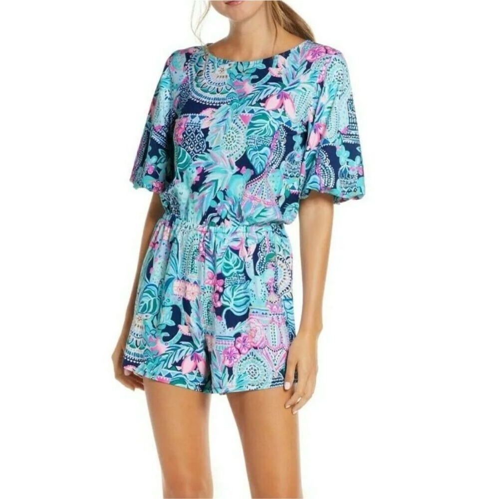 Lilly Pulitzer Britton Romper in Looking Sharp XL